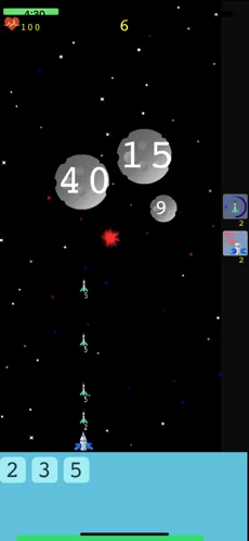 Asteroid Factorizer Math, game for IOS