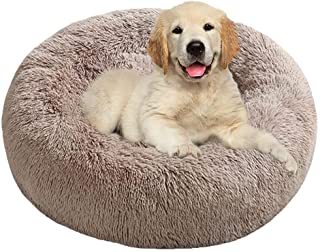 Calming Dog Bed & Cat Bed, Anti-Anxiety Donut Dog Cuddler Bed, Washable Dog beds & Furniture , Fluffy Faux Fur Plush Dog Cat Cushion Bed for, Small Dog beds for Large Dogs Dogs and Cats(24″/32″)