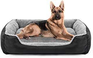Dog Bed for Medium Dogs, Warming Washable Rectangle Pet Bed, Large Dog Bed with Waterproof Bottom for Large Dogs(28/31/37 inch)