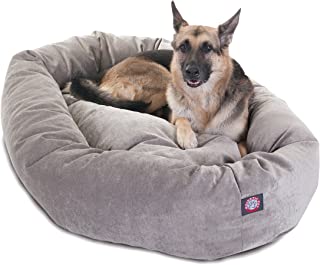 Majestic Pet Villa Bagel Dog Bed | Calming Donut Dog Bed | Cuddler Bed Washable Multiple Sizes & Colors