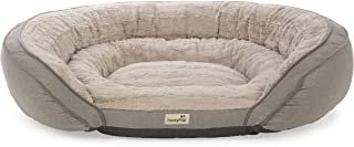 TrustyPup Snuggle Soother | Bolstered Couch Pet Bed | Therapeutic Memory Foam Cushions | Relieves Achy Joints & Pressure Points | Extra Large (42 x 30 x 10), Grey
